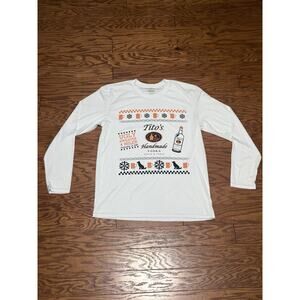 RARE Tito's Handmade Vodka Austin Texas Ugly Holiday Christmas Sweater Shirt, M